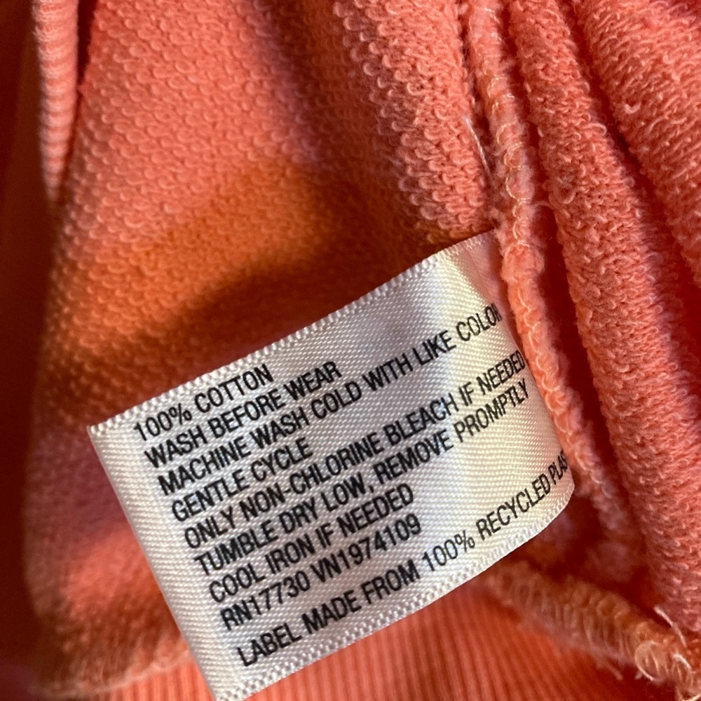Universal Thread Short Sleeve Sweatshirt Distressed Coloring Orange | XS - Picture 5 of 6